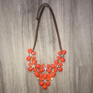 Orange statement necklace